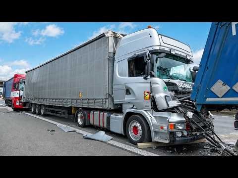Idiot Truck Drivers Who Totally Failed | Caught On Dashcam #16