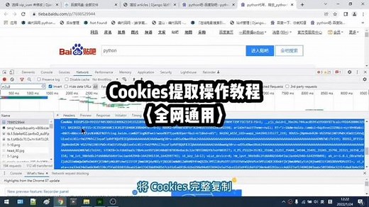 Cookies提取的操作步骤〈全网通用〉#python爬虫