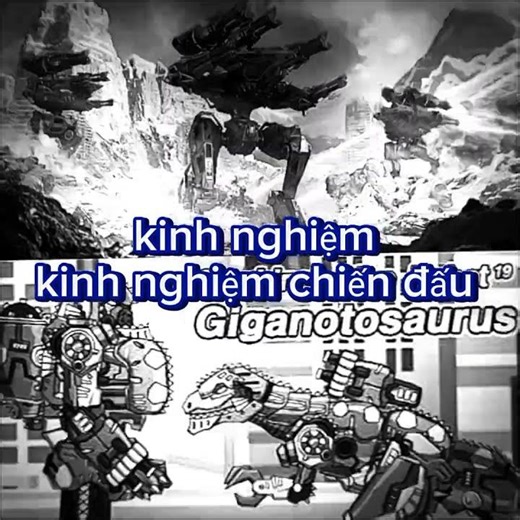 Eiffel ( war robot) vs giganosaurus ( dino robot)