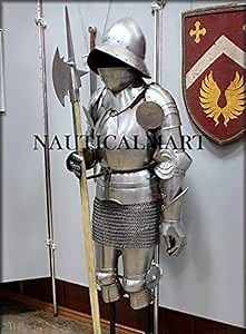NauticalMart Medieval Knight Suit of Armor with Superior Kettle Hat Helmet, Body Armour Custom Size