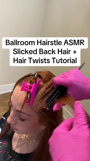 ASMR Ballroom Dance Hairstyle Tutorial: Slicked Back Hair Twists for School