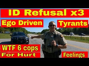 🔴ID Refusal x3🔴Ego Driven Tyrant🔵WTF 6 cops for hurt feelings🟡1st and 2nd amendment audit fail🟡