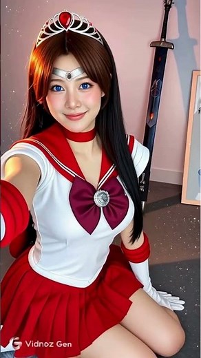 Realistic Sailor Mars Cosplay Selfie 🔥✨ | Cinematic Portrait