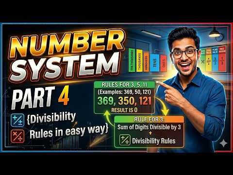 Number System Part 5 | Divisibility Rules explained in easy way #ssccgl2026 #divisibilityrules