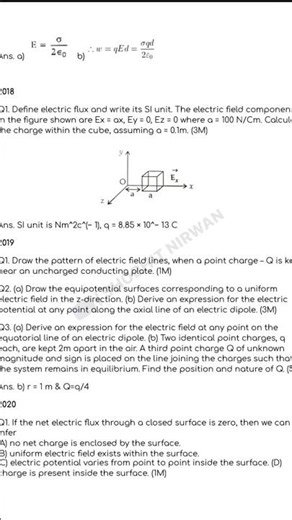 Most important PYQS of physics chapter 1 for the class 12th upcoming exam 2026 #exam #cbse #ahsec