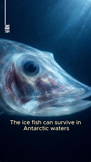 The Invisible Blood - Antarctic icefish survive in freezing waters with transparent blood that lacks red blood cells, allowing oxygen to dissolve directly into their plasma. Their blood contains specialized antifreeze glycoproteins that stop ice crystals from forming, protecting them in subzero temperatures. Combined with semi-translucent skulls that may aid camouflage or sensing light, these adaptations make icefish one of the most remarkable examples of evolution in extreme environments.