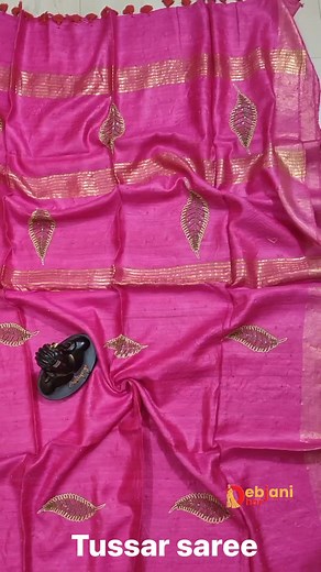 9.3K views · 76 reactions | Tussar saree 4500 ll dm at 096798 85580 ll Shree collection by debjani dhar | Shree collection | Facebook