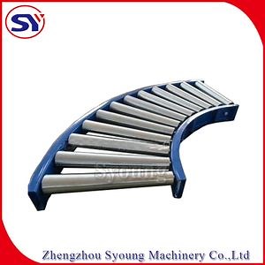 [Hot Item] Transportador de rodillos curvos cónicos de 45/90/180 grados de velocidad ajustable