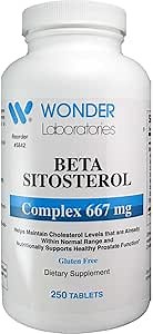 Wonder Labs Beta Sitosterol Complex 667mg, Helps Maintain Healthy Cholesterol Levels and Healthy Prostate - 250 Tablets
