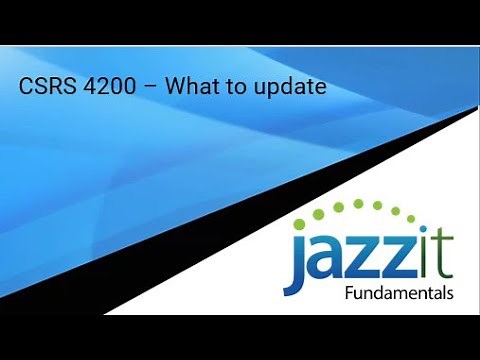 CSRS 4200 - What to update