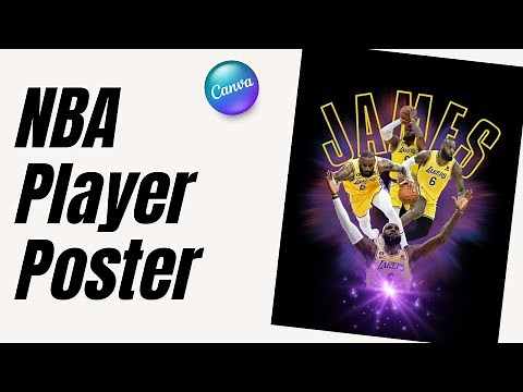 How to Make a LeBron James Poster in Canva (Easy Tutorial) NBA Players poster Canva tutorial