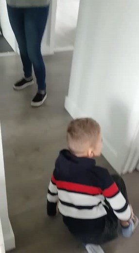 When the kids met Barney! #puppy #puppiesoftiktok #barney ❤️❤️❤️