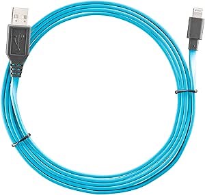 Ventev Chargesync Apple Lightning Cable | Flat, Tangle-Resistant Cable, MFi Certified, Providing the Power you Depend on to Charge your Devices and Transfer Photos, Music and More with Ease | 6ft Blue