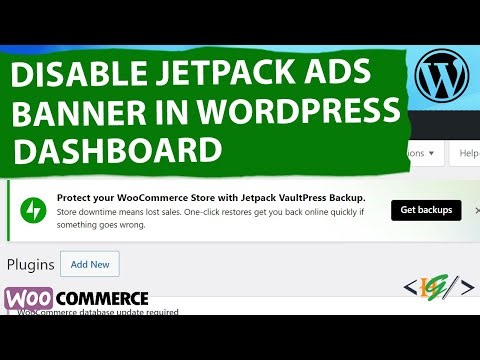 How to Disable Jetpack Ad Banners in WordPress / WooCommerce Admin Dashboard