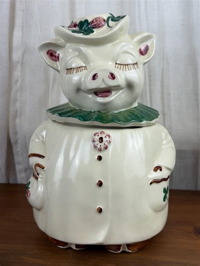 Vintage Shawnee Smiley Pig Cookie Jar USA Pottery Farmhouse Decor - Etsy