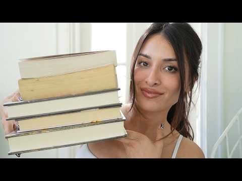 ASMR library book haul (page turning + reading)