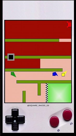 Bouncing square race - Size reduction and small spaces ! #bouncingsquare