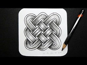 Infinity Celtic Knot - How to Draw 3D Knot - Step by Step