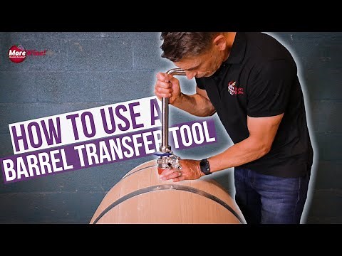How to Use a Barrel Transfer Tool | Transfer Wine Out of a Barrel Using Inert Gas | MoreWine!