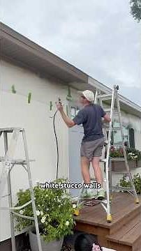 how I painted our house soffit and fascia darker to hide dirt and stains #InoKraftONE #PaintProject