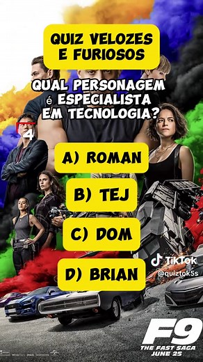 Quiz sobre Velocidade e Furiosos