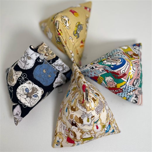 Handmade Triangle Coin Purse, Pet Lover Print Fabric Pouch, Small Accessory Organizer, Gift - Etsy