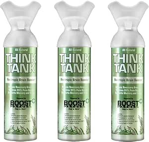 Boost Oxygen Large Focus Rosemary Aroma 10L Canister | Respiratory Support for Aerobic Recovery, Altitude, Performance & Health (3 Pack)