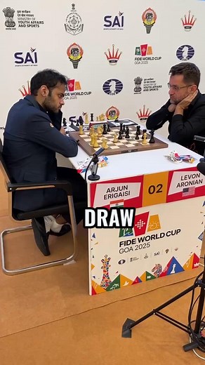 🤝 Draaaawish day at the FIDE World Cup — with one exception: 🇺🇿 Javokhir Sindarov’s win over Frederik Svane 🇩🇪 ⚔️ Tomorrow, more punches land. Expect tension, risks… and maybe a few knockouts! #FIDEWorldCup #Goa | FIDE - International Chess Federation