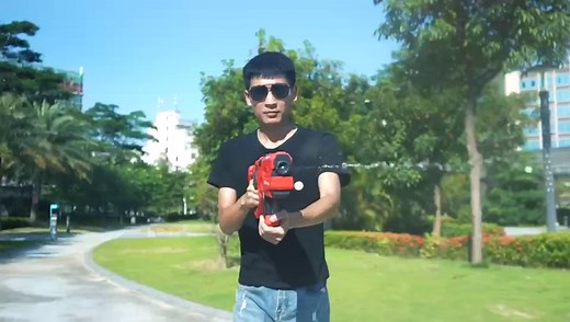 COOLFOX Large Electric Water Gun for Adults and Kids, Blue, 30ft Range, 750cc Capacity