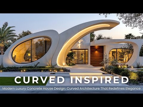 Modern Luxury Concrete House Design: Curved Architecture That Redefines Elegance