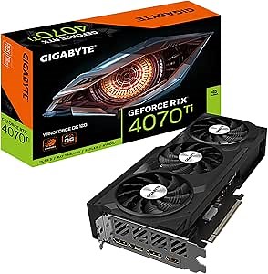 Gigabyte GeForce RTX 4070 Ti WINDFORCE OC 12G Graphics Card, 3X WINDFORCE Fans, 12GB 192-bit GDDR6X, GV-N407TWF3OC-12GD Video Card