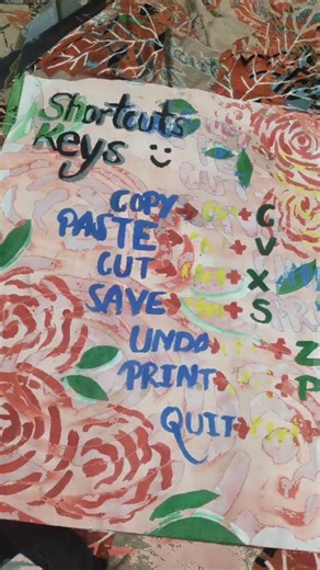 computer 🖥️ shortcut keys chart#chart#computershortcut #vlog #study #colourfuldrawing #computer