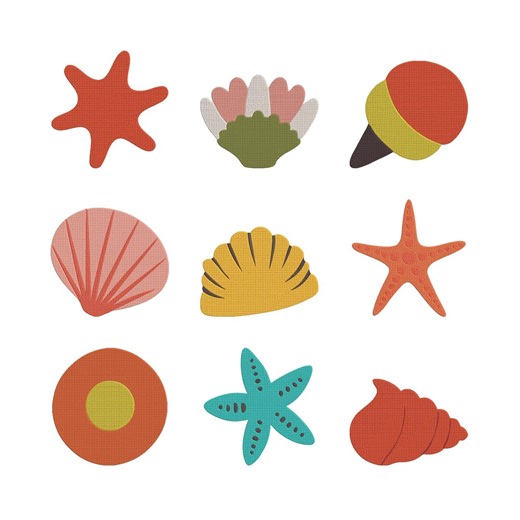 Seashell Starfish Embroidery Design, Beach Shell Machine Embroidery File, Ocean Coastal Marine Instant Download - Etsy