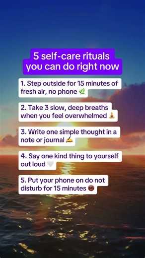 5 self-care rituals you can do right now