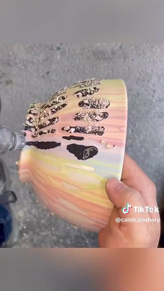 Creating Rainbow Stoneware: Space Dust Techniques