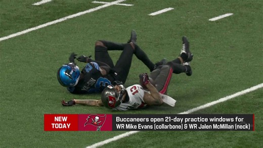 Bucs open 21-day practice window for Evans (collarbone) and McMillian (neck) 'The Insiders'
