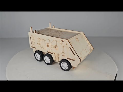 Wood Motorized Moon Buggy Shuttle Wood Kit