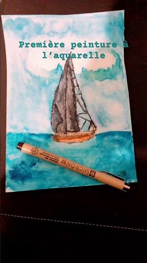 Voilier à l’aquarelle #dessin #drawing #aquarelle