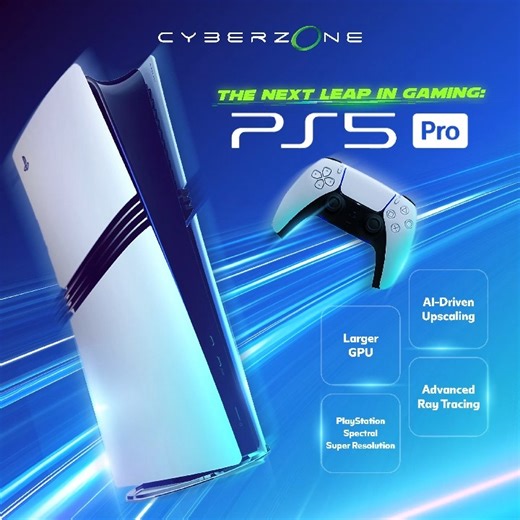 #GotITAtCyberzone: The latest scoop on the next leap in console gaming 🎮🔥 PlayStation just announced the latest PS5 Pro model - a perfect mix of fidelity and quality. Experience the enhanced features on games such as Final Fantasy 7: Rebirth, Marvel’s Spider-Man 2, Hogwarts Legacy, and more! Stay tuned on Cyberzone’s pages because pre-order starts on September 26, 2024 and the official launch will be on November 7, 2024 👾 #NoLimitsAllThrills | SM Cyberzone