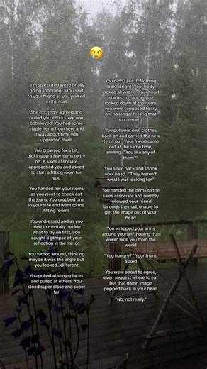 I don’t know what it is with fitting room mirrors and distorting how we see ourselves but they need to stop #fyp#fypシ#imagine#realism#poem