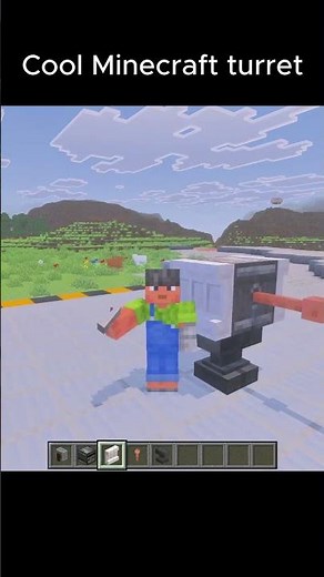 How to build a Minecraft turret #minecraft