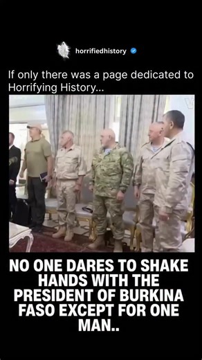 Horrifying History on Instagram: "On July 29, 2023, at the Russia-Africa Summit in St. Petersburg, Burkina Faso’s transitional president, Captain Ibrahim Traoré, met with Russian President Vladimir Putin. In a departure from his customary fist bump, Traoré exchanged a formal handshake with Putin. This gesture, captured in widely circulated photographs, was interpreted as a sign of diplomatic respect and the deepening strategic partnership between Burkina Faso’s military-led government and Russia
