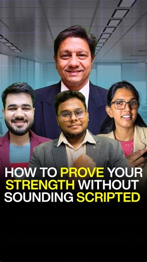 MBAyogaGuru | Management + Interview Tips on Instagram: "This is how to prove your strength in an interview under 60 seconds. In interviews, you’ll hear candidates throwing around phrases like “I’m consistent” or “I’m a strategic thinker.” Sounds good, right? Here’s the truth: These are just fancy words if you can’t show the panel how they translate into action. Most recruiters have heard “I’m consistent” so many times, it’s almost white noise now. And 90% of candidates fumble when asked to prov
