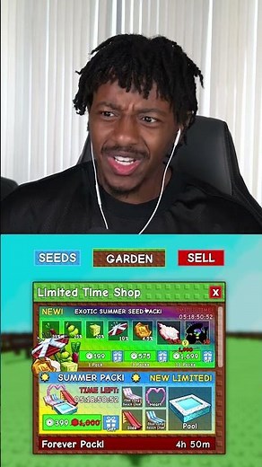 LIKE FOR AN EXOTIC SUMMER SEED PACK IN ROBLOX GROW A GARDEN #roblox #robloxshorts