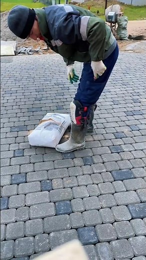 Perfect Paver Finishing Technique | Sanding and Locking the Joints