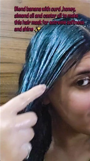 Hair mask for salon like softness at home #hairmaskforfrizzyhair #hairrepair #dryhairtreatment