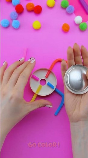 🎉 Woohoo! DIY STRAW SPINNER — Blow and WATCH it GO! 🎯🥤 #shorts #fun