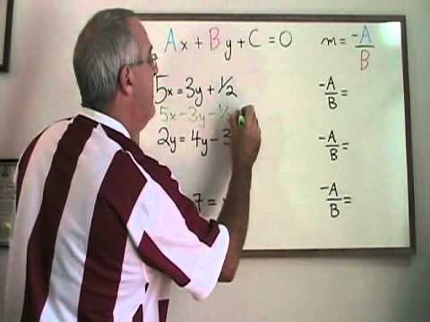 Find Slope With General Form