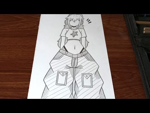 how to draw anime girl full body step by step | how to draw a body how to draw anime | how to draw