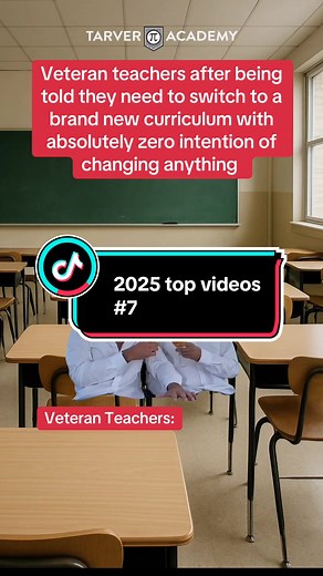 Top videos from 2025! 🙌 #7 a lil meme about veteran teachers just for funzies 😂🤷‍♂️